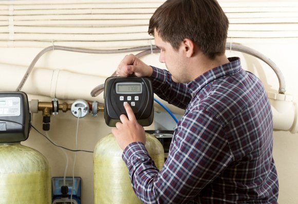 Technician repairing Air Compressor