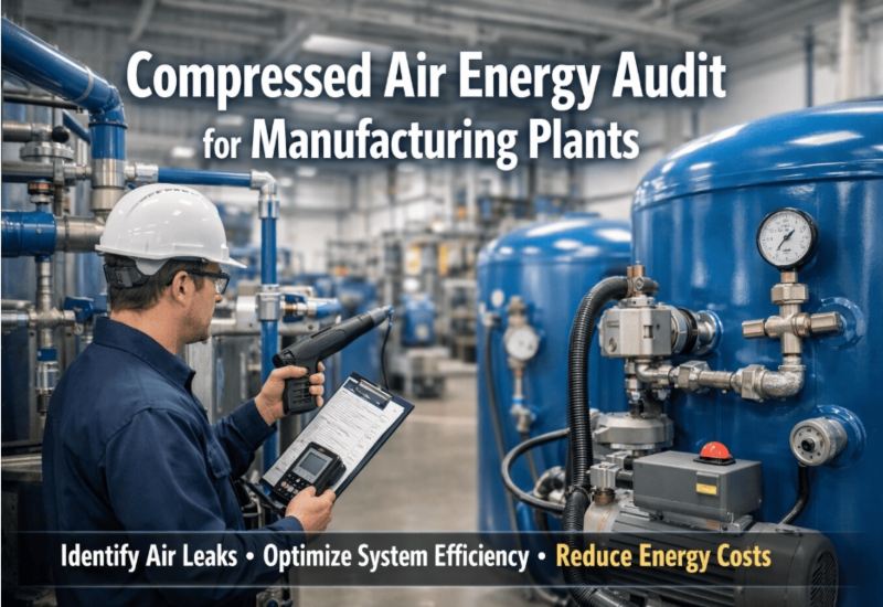 An expert is conducting a compressed air audit using digital monitoring equipment in San Jose, CA